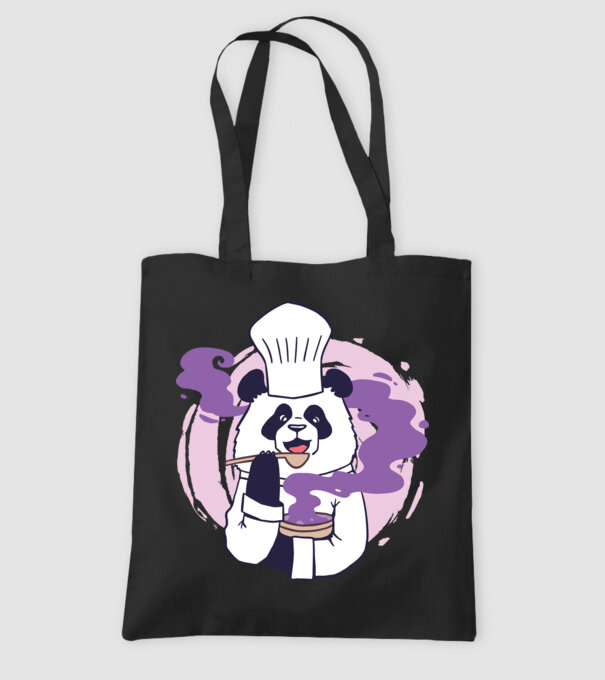 Panda Chef model negru pe tricou