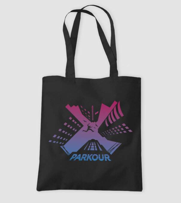 Parkour model negru pe tricou