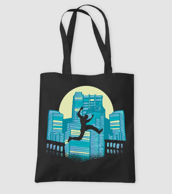 Parkour model negru pe tricou