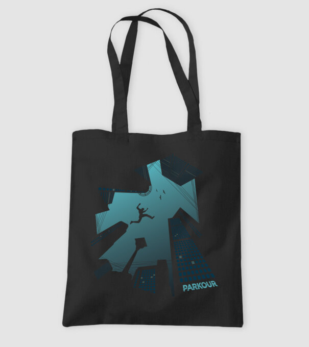 Tricou design Parkour model negru pe tricou