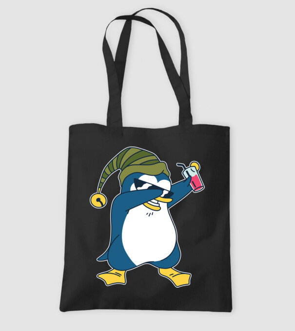 Pinguin DAB model negru pe tricou
