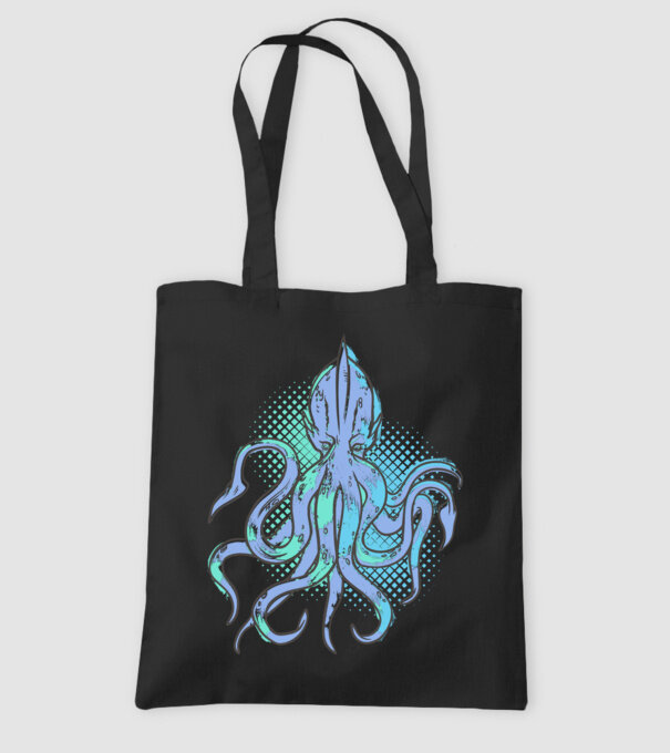 Cthulhu Caracatiță model negru pe tricou