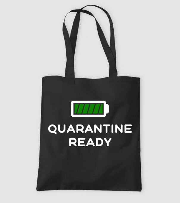 Quarantine ready model negru pe tricou