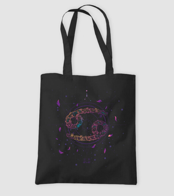 Cancer Zodiac model negru pe tricou