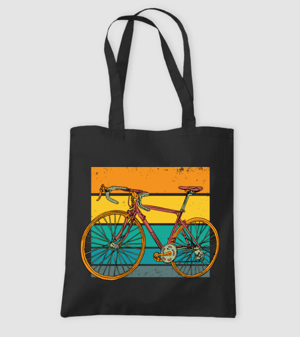 Bicicletă Retro model negru pe tricou