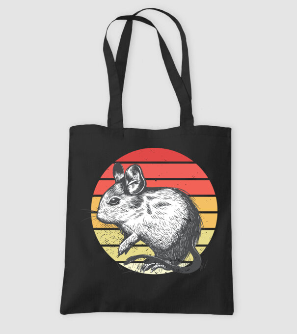 Retro Degu model negru pe tricou