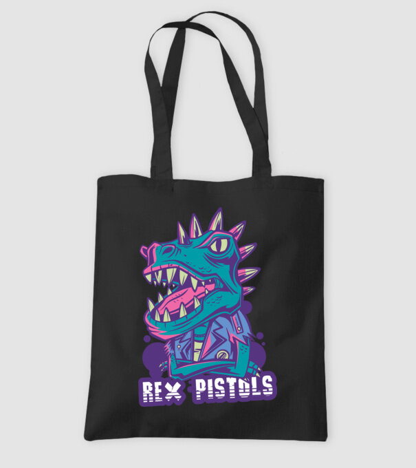 Rex Pistols model negru pe tricou