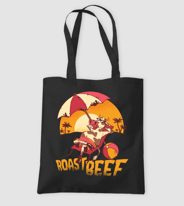 Friptură de vită - Roast Beef model negru pe tricou