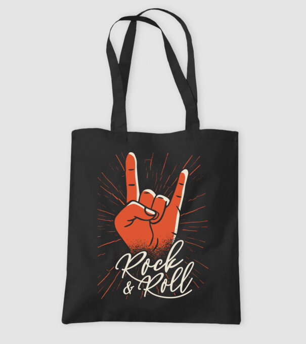 Rock and Roll model negru pe tricou