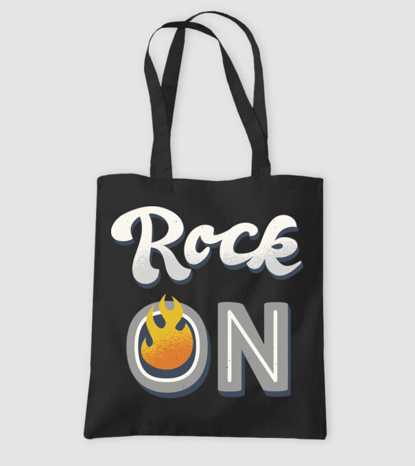 Rock On model negru pe tricou
