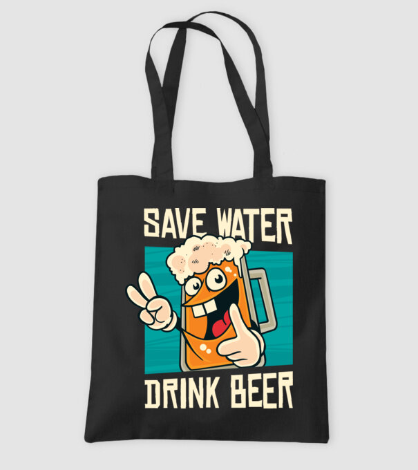 Save water, drink beer tricou amuzant bere model negru pe tricou
