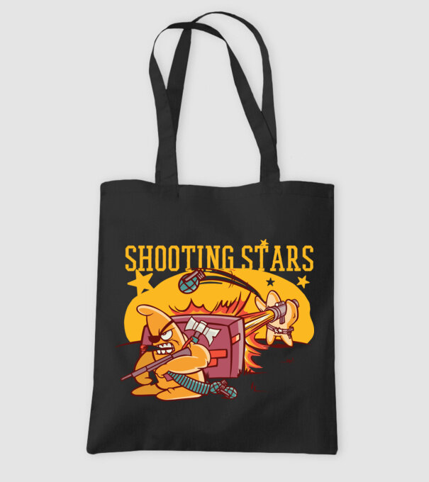 Shooting Stars model negru pe tricou
