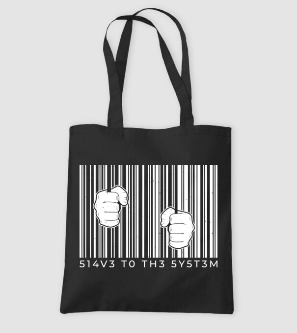 Slave to the system - Sclav al sistemului model negru pe tricou