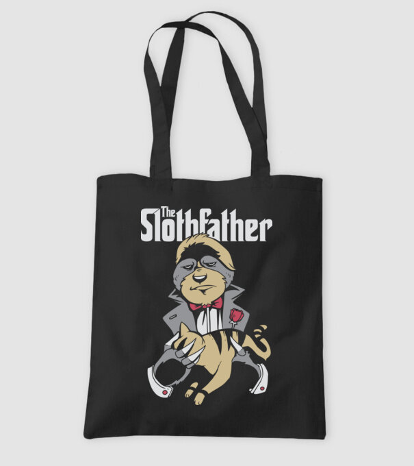 Slothfather - Naș Leneș model negru pe tricou