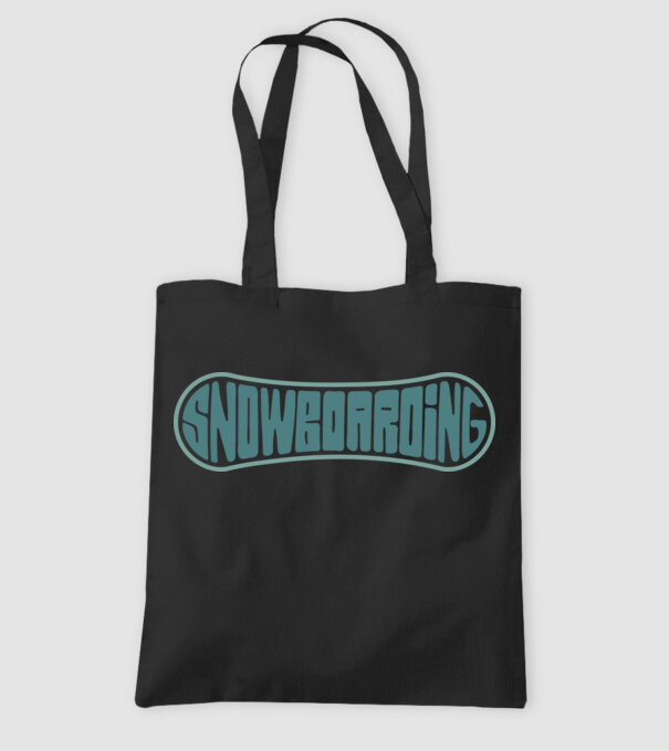 Snowboarding model negru pe tricou