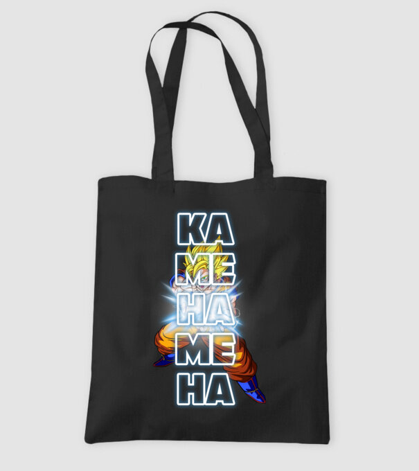 Son Goku Kamehameha model negru pe tricou