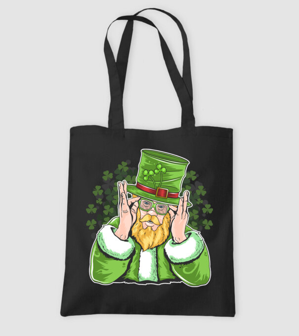 Sfântul Patrick Barbă irlandeză model negru pe tricou