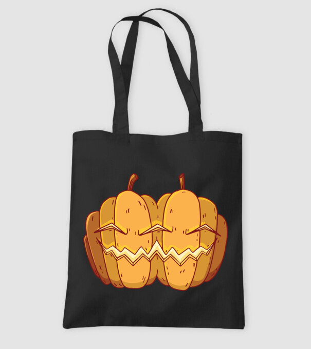 Dovleci siamezi de Halloween model negru pe tricou