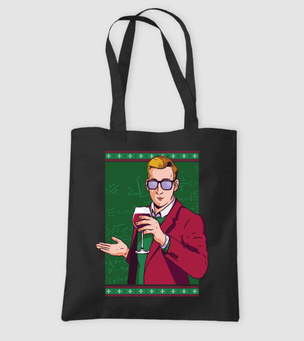 Profesor cu vin model negru pe tricou