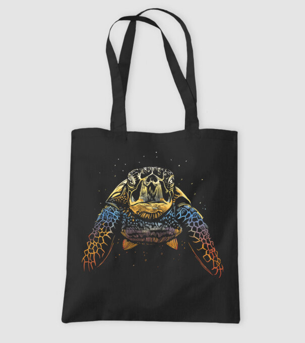 Broască țestoasă model negru pe tricou