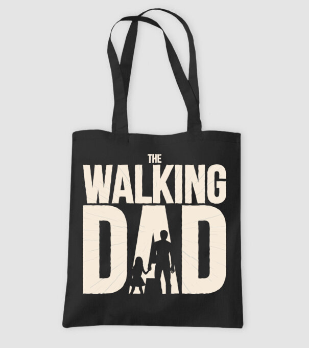 The Walking Dad model negru pe tricou