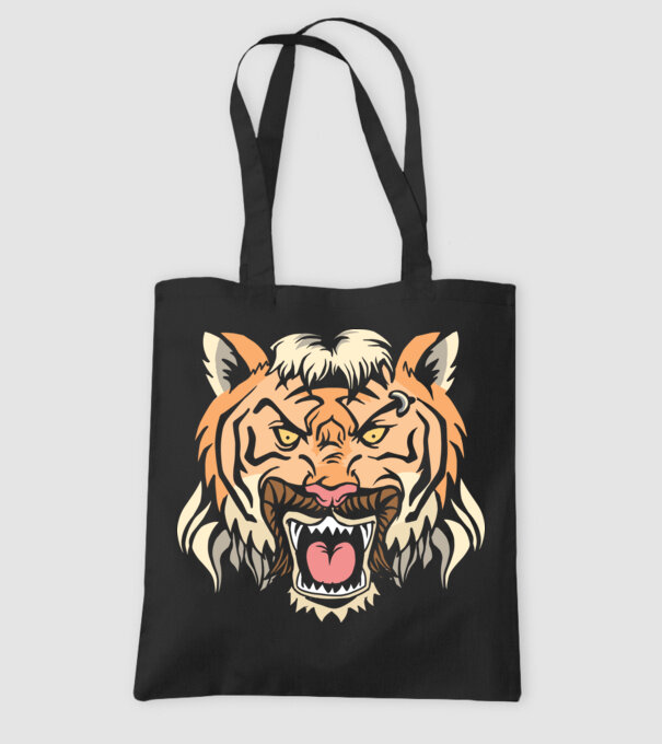 Tiger King Tigru model negru pe tricou