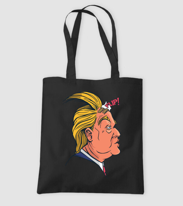 Trump Păr model negru pe tricou