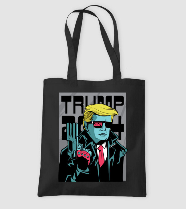 Trump Terminator 2024 model negru pe tricou