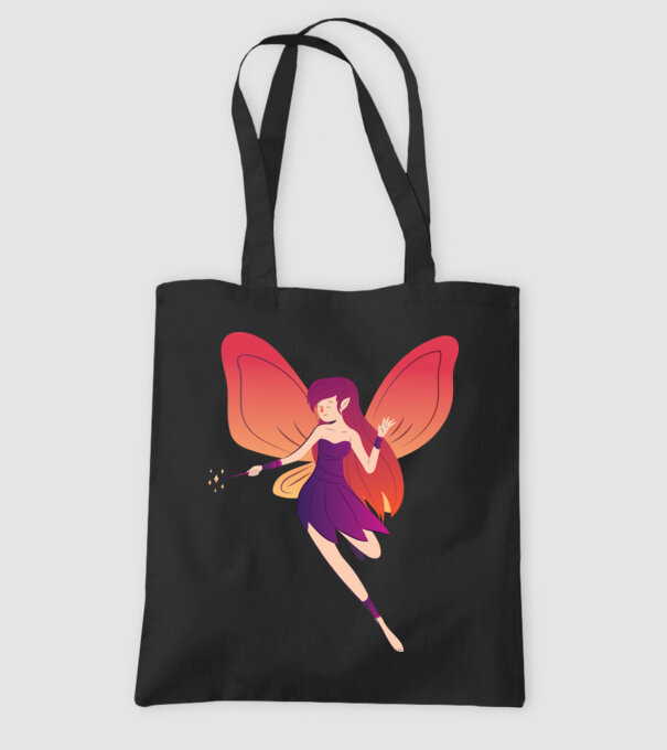 Magia zânelor model negru pe tricou