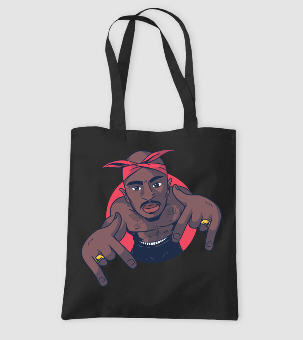 Tupac Shakur Rap model negru pe tricou