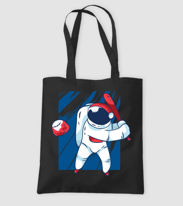 Baseball Astronaut model negru pe tricou