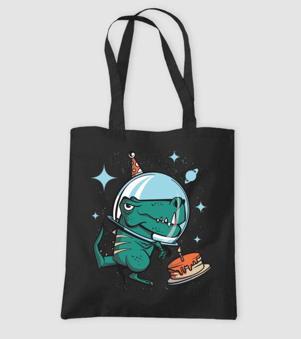Astronaut T-rex Ziua de naștere model negru pe tricou