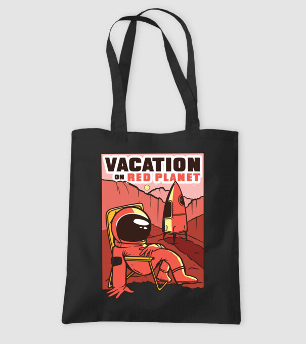 Vacanță pe Marte model negru pe tricou