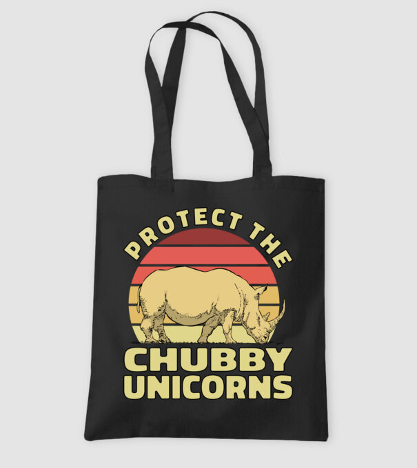 Protejați Unicornii - Rinocerii plinuți model negru pe tricou