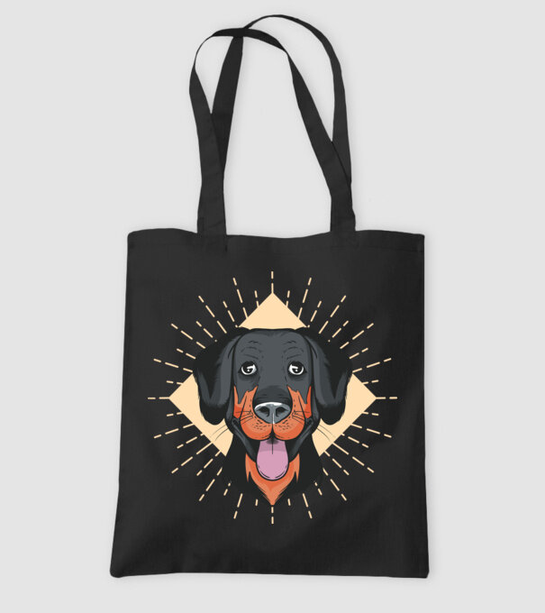Cap Câine amuzant model negru pe tricou
