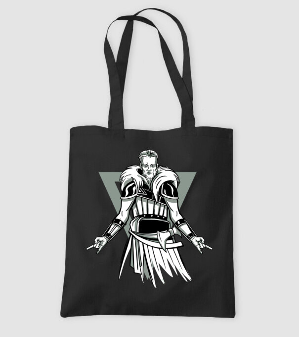 Războinic Viking model negru pe tricou