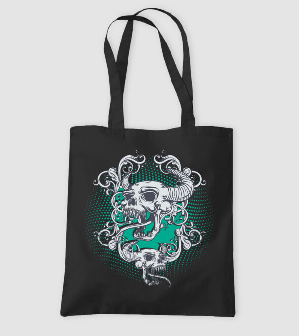 Vintage Craniu model negru pe tricou