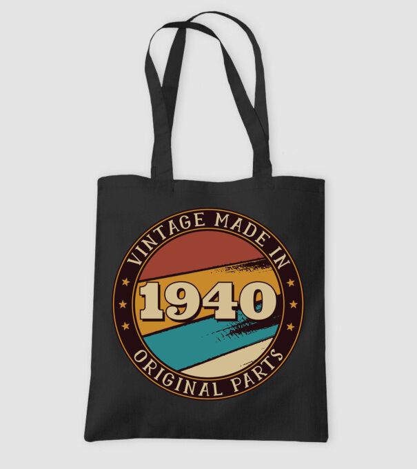 Vintage Made in 1940 Original Parts Retro Birthday model negru pe tricou