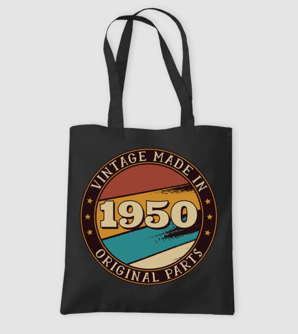 Vintage Made in 1950 Original Parts Retro Birthday model negru pe tricou