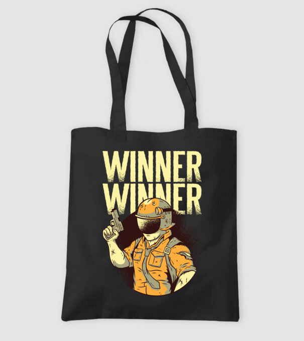 Winner Winner Chicken Dinner PUBG tricou model negru pe tricou