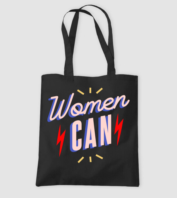 Women Can de Ziua Femeii model negru pe tricou