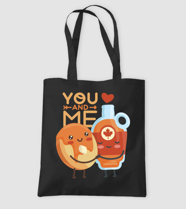'You and Me tricou cuplu pentru Valentine''s Day' model negru pe tricou