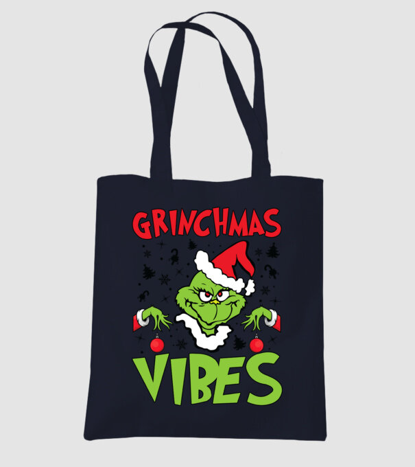 Grinchmas Vibes - Grinch model albastru închis pe tricou