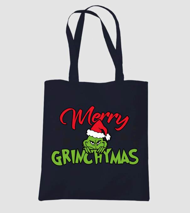 Merry Grinchymas - Grinch model albastru închis pe tricou