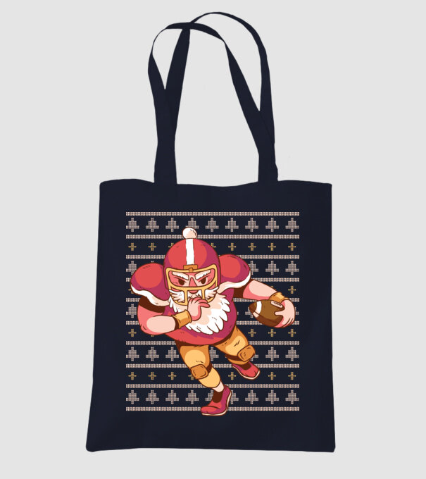 Fotbal american Moș Crăciun Touchdown Touchdown tricou Pulover urât cu model model albastru închis pe tricou