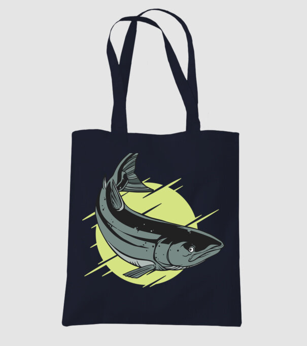 Atlantic Salmon - Somon de Marea Baltică model albastru închis pe tricou