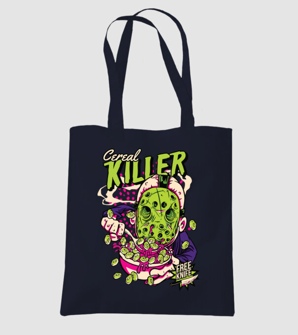 Cereal Killer model albastru închis pe tricou