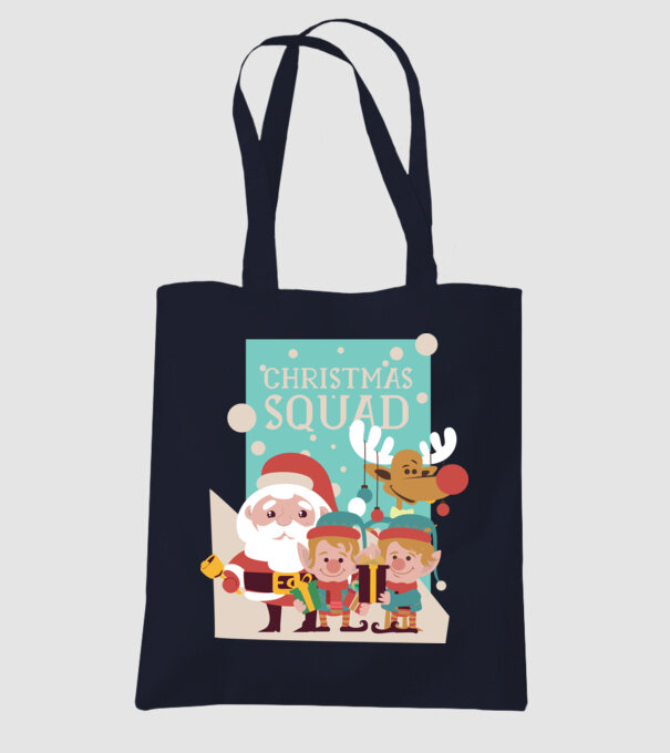 Christmas Squad Echipa de Crăciun model albastru închis pe tricou