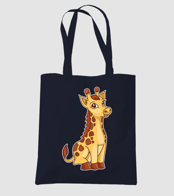 Girafă drăguță model albastru închis pe tricou