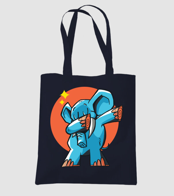 Elefant DAB model albastru închis pe tricou